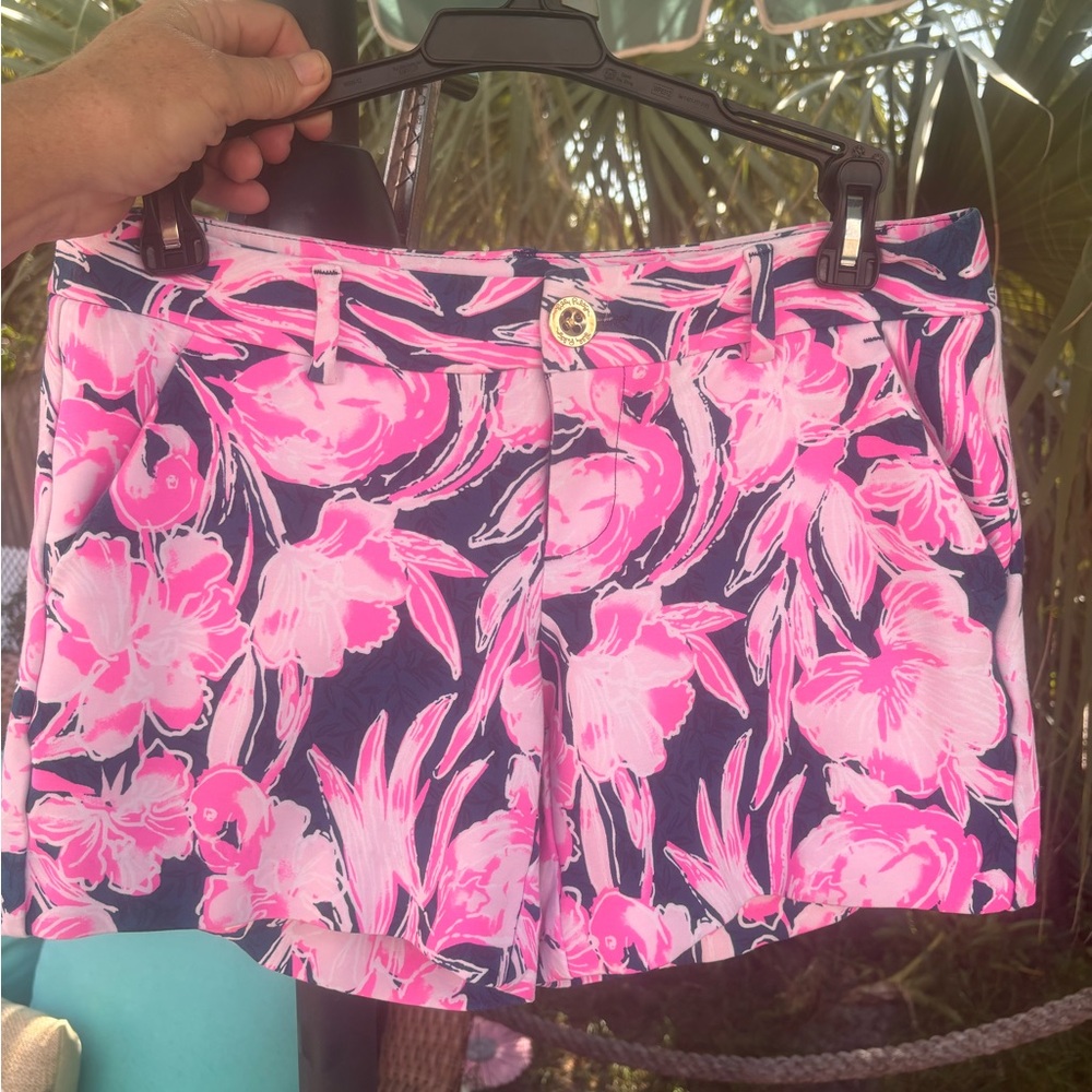 Lilly Pulitzer Floral Print Pink & Navy Shorts